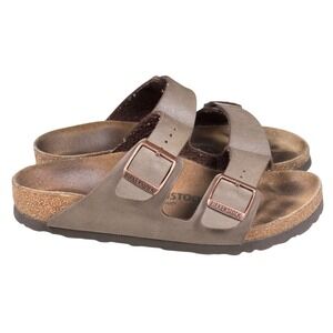 Birkenstock Arizona Sz 36 Mocha Brown Birko Flor Double Strap Sandals L Sz 5 N